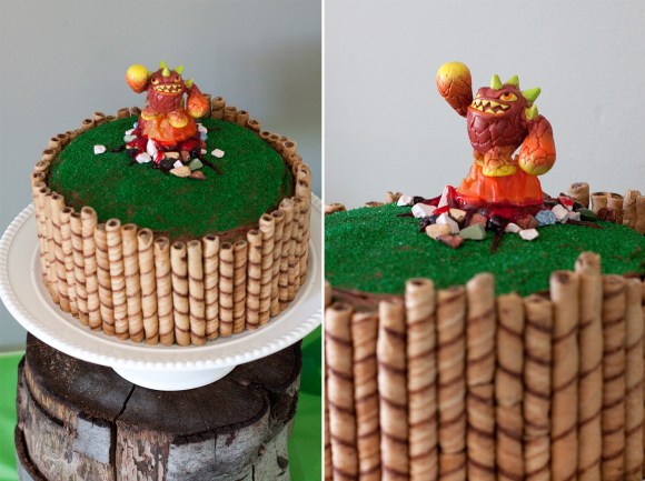 'skylander birthday cake'