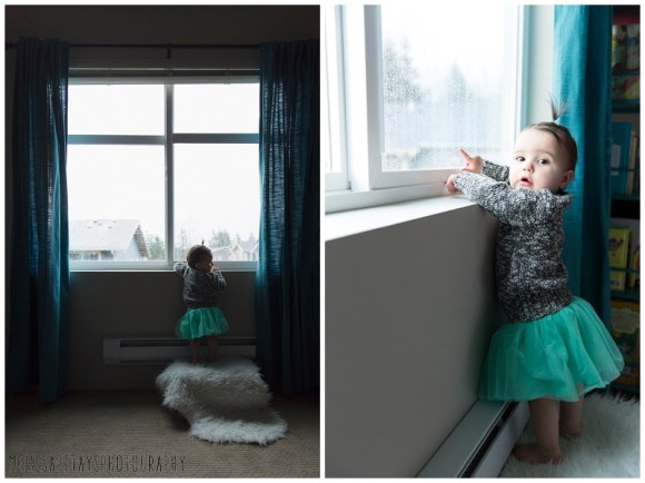 "little girl looking out the window image"