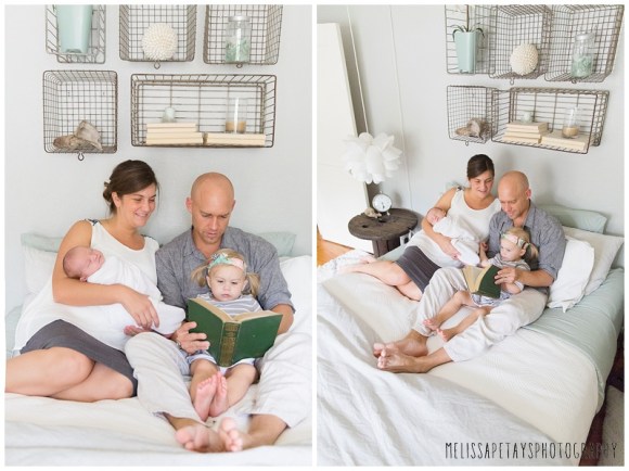 "newborn with family picture"